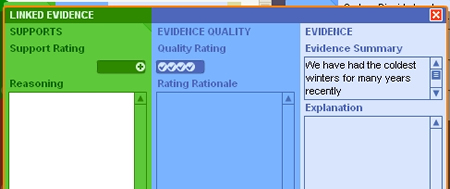 Evidence support