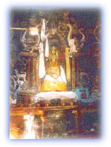 Shrine at the ceremony room, Phuktal Gompa. Credit: Jarkko Lavinen