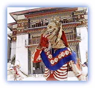 The Dancers of Death in Tawang Gompa. Credit: Karamjeet Singh