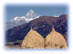 Machhapuchhare, the Fish Tail peak. Climbing has been banned on

this peak for religious reasons. Credit: Stan Armington