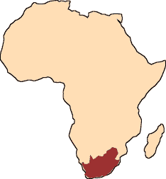 map of South Africa