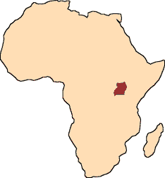 map of Uganda