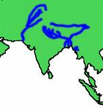 Distribution Map of the Indus and Ganges River Dolphins