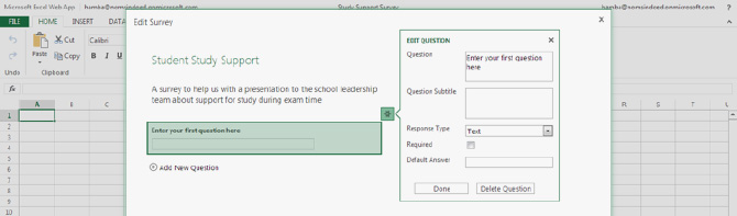 How to create an online survey with Excel?