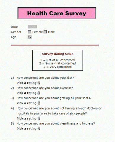 survey template